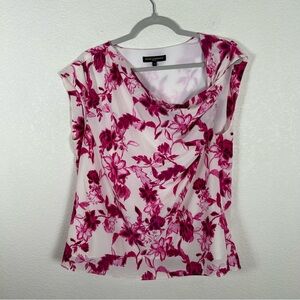 David Lawrence Women’s Sz 12 asymmetrical neckline lined silk blouse